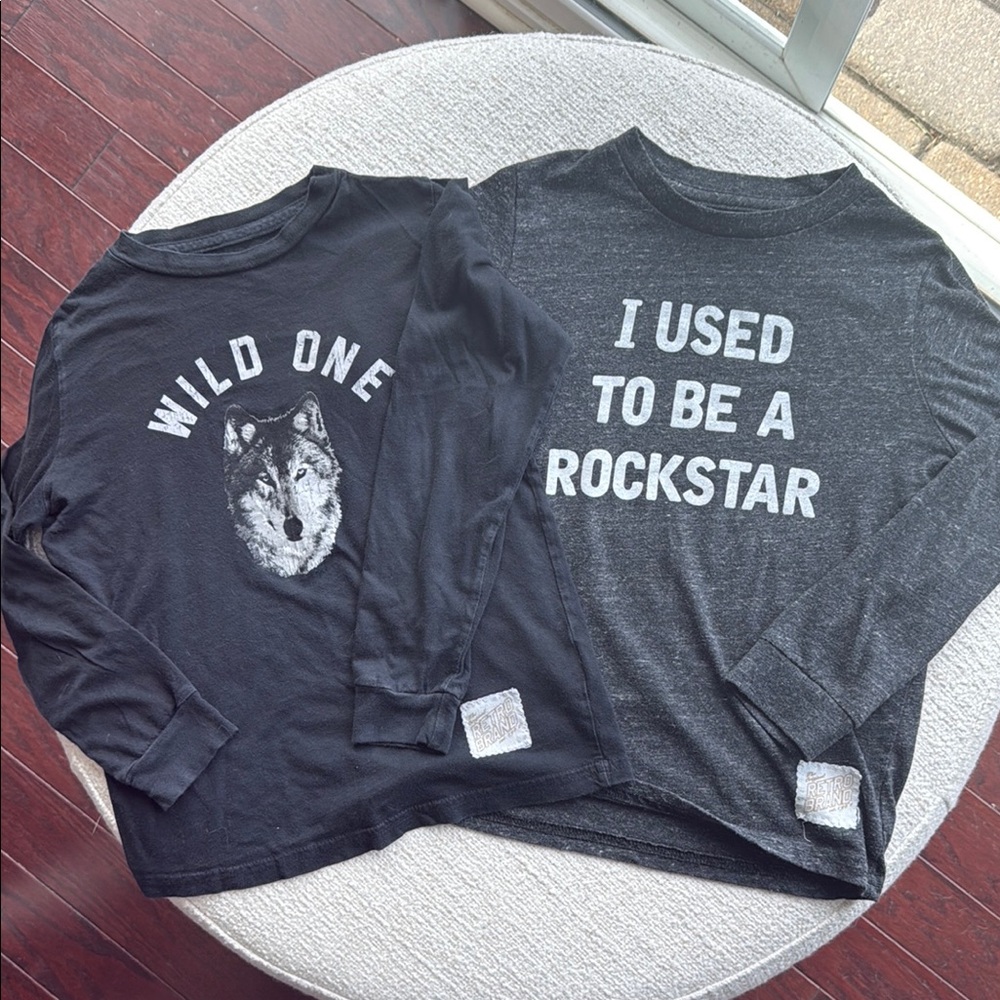 Retro Brand Graphic Long Sleeve Shirt Bundle